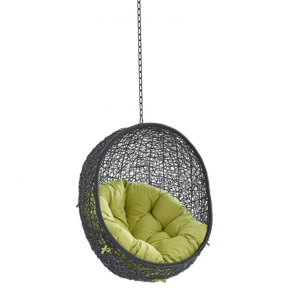 Encase Swing Outdoor Patio Lounge Chair Without Stand, Black Peridot