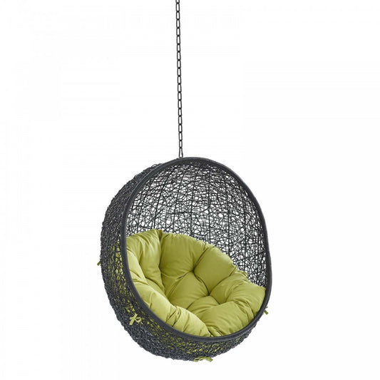 Encase Swing Outdoor Patio Lounge Chair Without Stand, Black Peridot