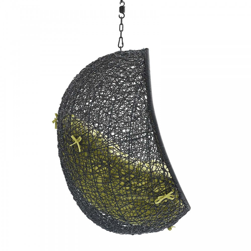 Encase Swing Outdoor Patio Lounge Chair Without Stand, Black Peridot