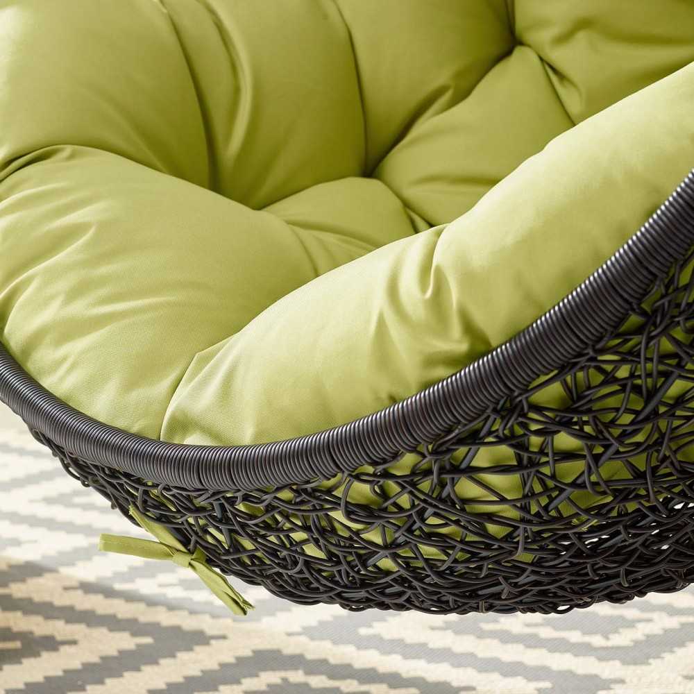 Encase Swing Outdoor Patio Lounge Chair Without Stand, Black Peridot