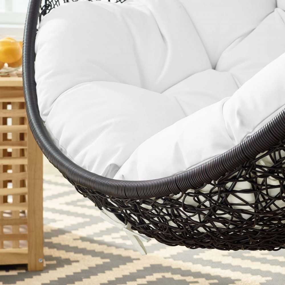 Encase Swing Outdoor Patio Lounge Chair Without Stand, Black White