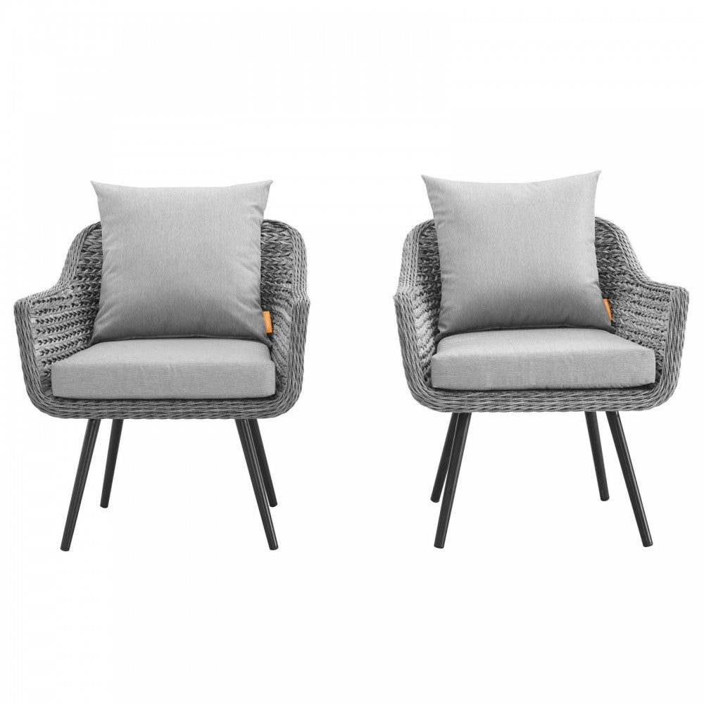 Endeavor Armchair Outdoor Patio Wicker Rattan Set of 2