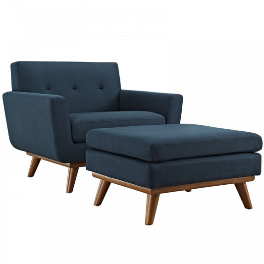 Engage 2 Piece Armchair and Ottoman, Azure