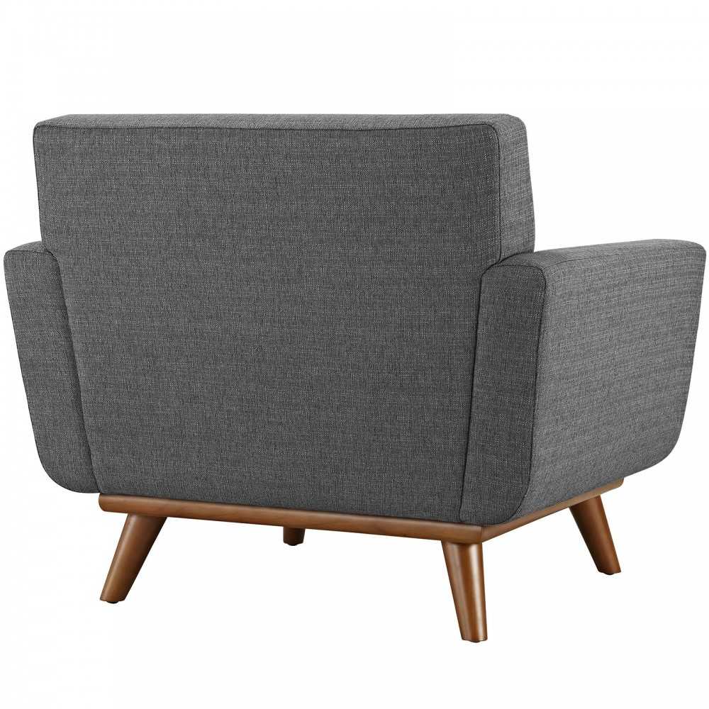 Engage 2 Piece Armchair and Ottoman, Gray