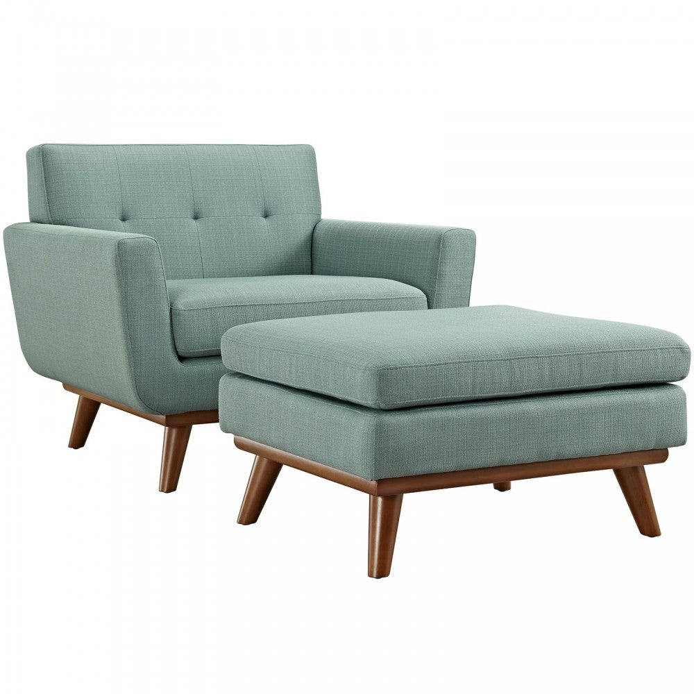 Engage 2 Piece Armchair and Ottoman, Laguna