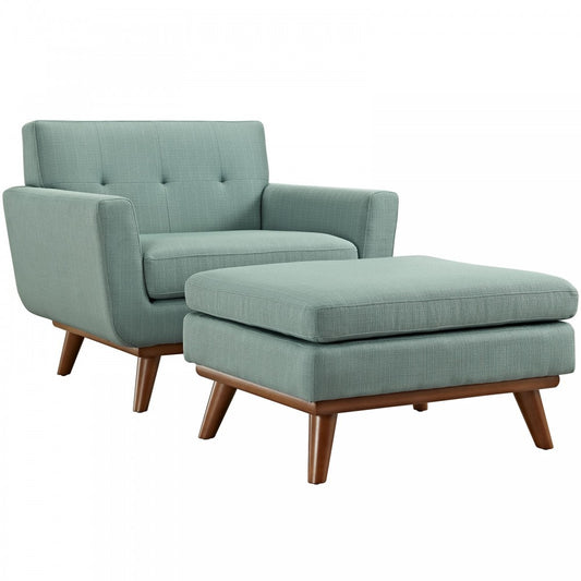 Engage 2 Piece Armchair and Ottoman, Laguna