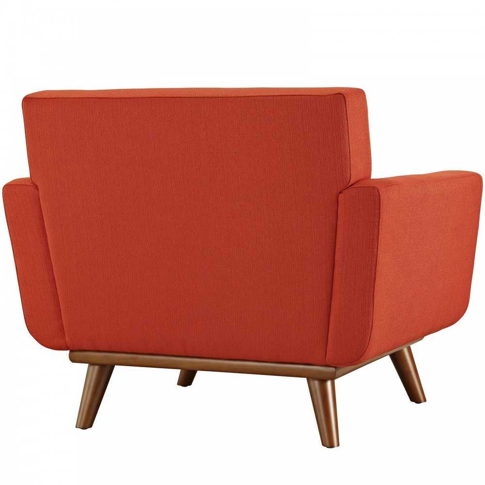 Engage 2 Piece Armchair and Ottoman, Atomic Red