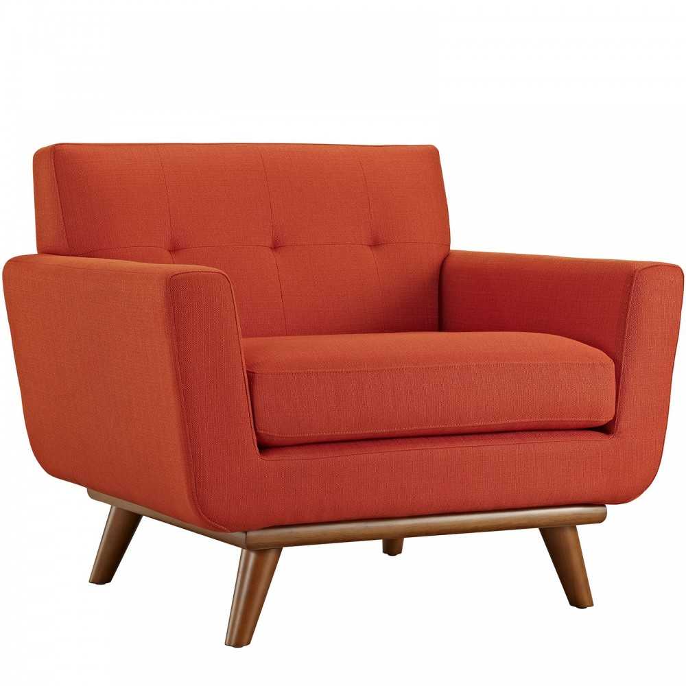Engage 2 Piece Armchair and Ottoman, Atomic Red