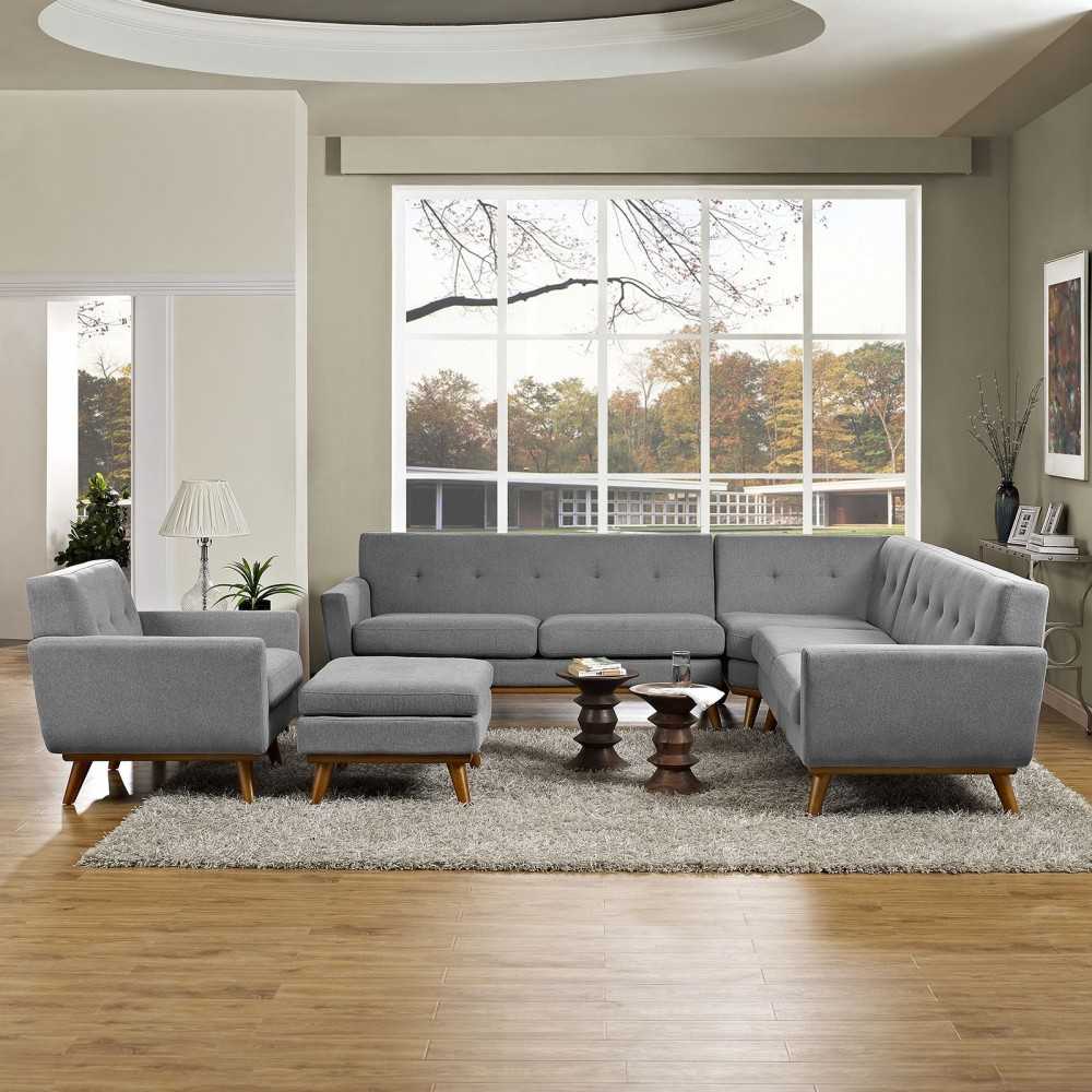 Engage 5 Piece Sectional Sofa, Expectation Gray