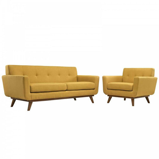 Engage Armchair and Loveseat Set of 2, Citrus