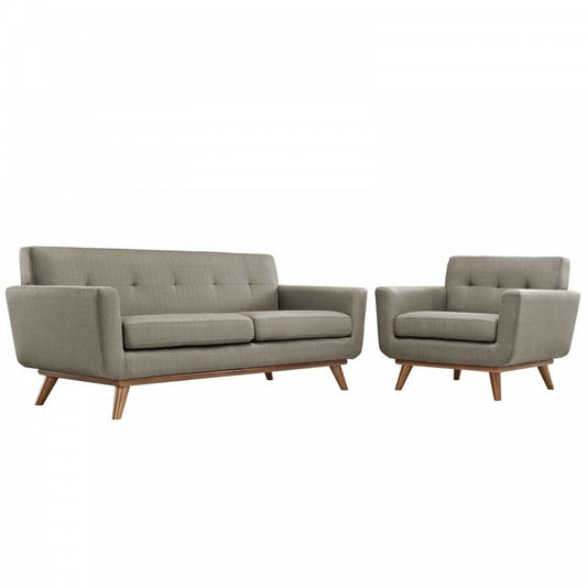 Engage Armchair and Loveseat Set of 2, Granite