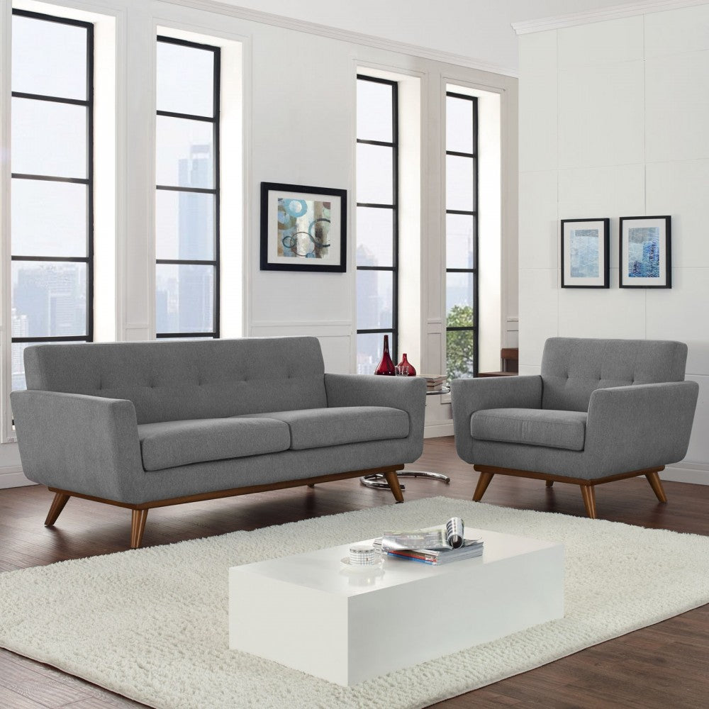 Engage Armchair and Loveseat Set of 2, Expectation Gray