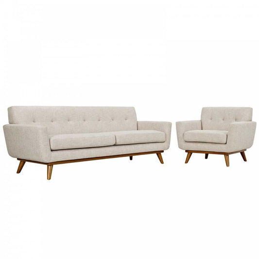 Engage Armchair and Sofa Set of 2, Beige