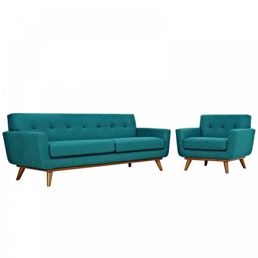 Engage Armchair and Sofa Set of 2, Teal