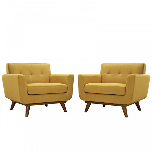 Engage Armchair Wood Set of 2, Citrus