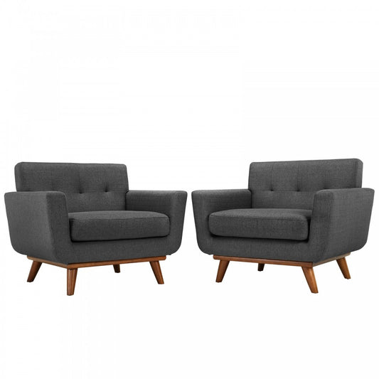 Engage Armchair Wood Set of 2, Gray