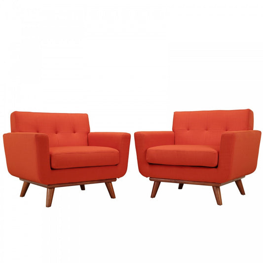 Engage Armchair Wood Set of 2, Atomic Red