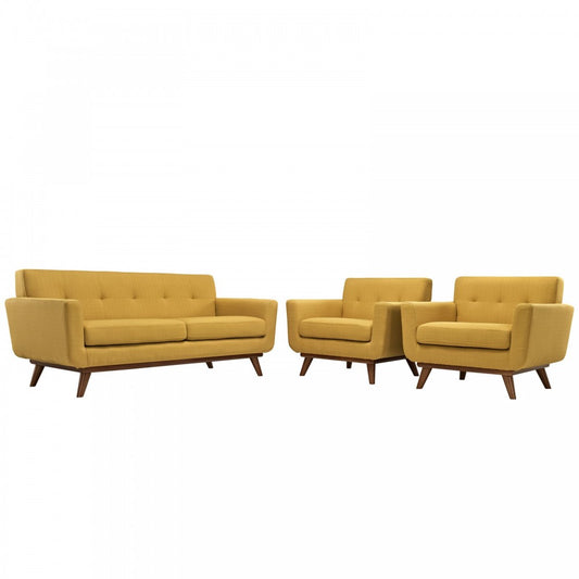 Engage Armchairs and Loveseat Set of 3, Citrus