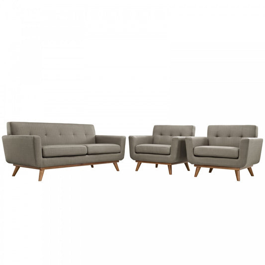 Engage Armchairs and Loveseat Set of 3, Granite