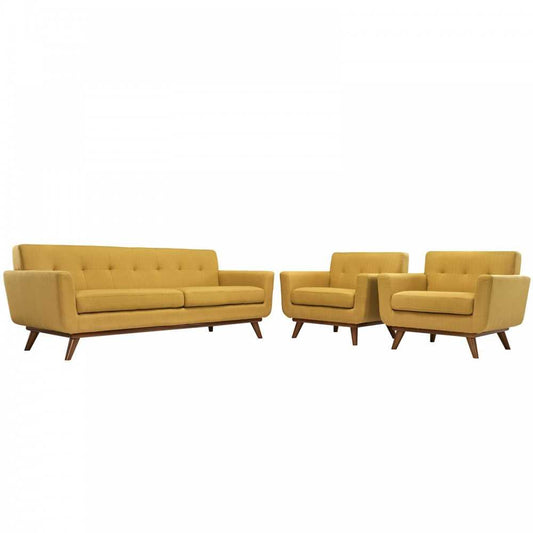 Engage Armchairs and Sofa Set of 3, Citrus