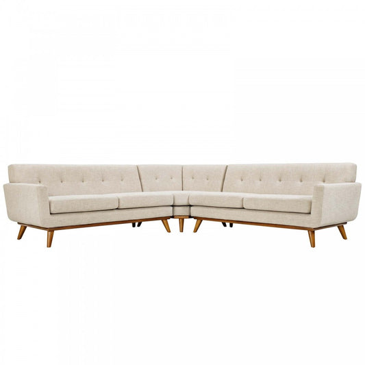 Engage L-Shaped Sectional Sofa, Beige