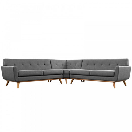 Engage L-Shaped Sectional Sofa, Gray