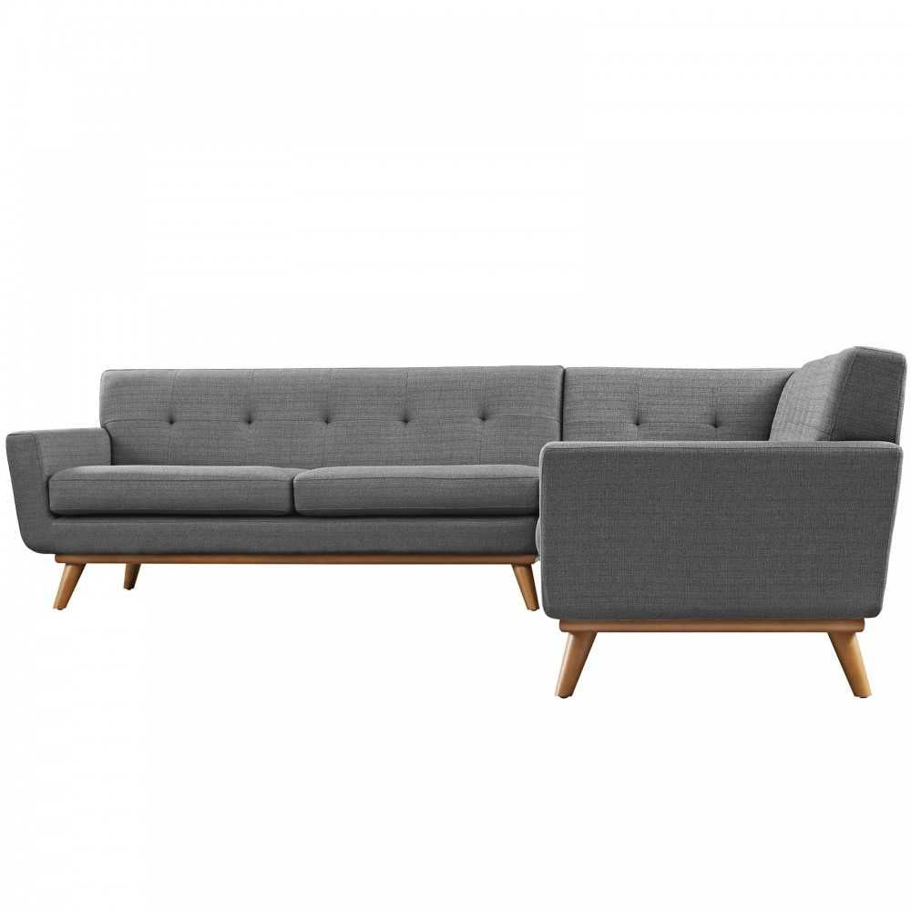 Engage L-Shaped Sectional Sofa, Gray