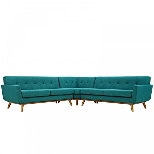 Engage L-Shaped Sectional Sofa, Teal