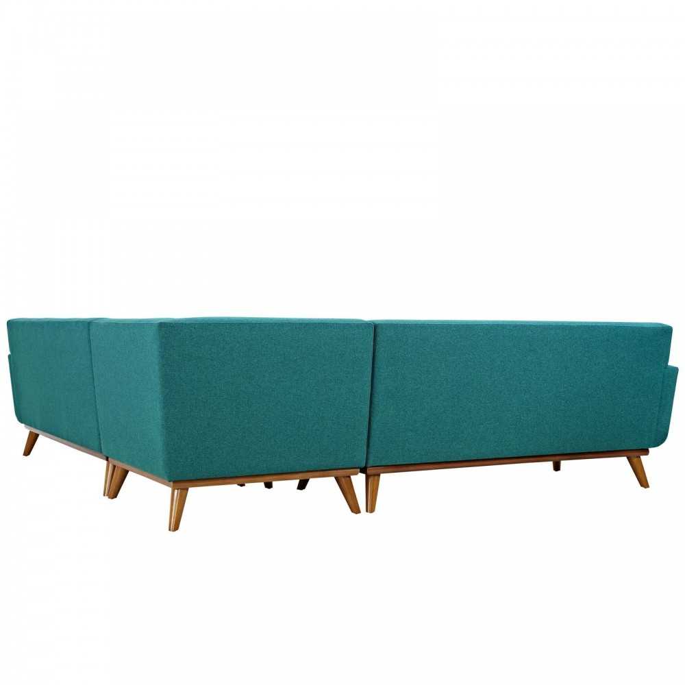 Engage L-Shaped Sectional Sofa, Teal