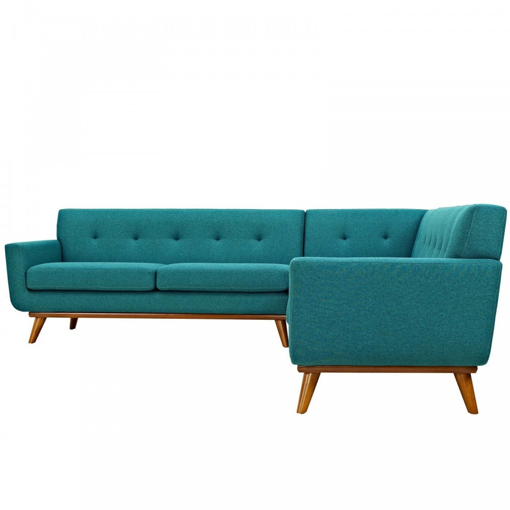 Engage L-Shaped Sectional Sofa, Teal