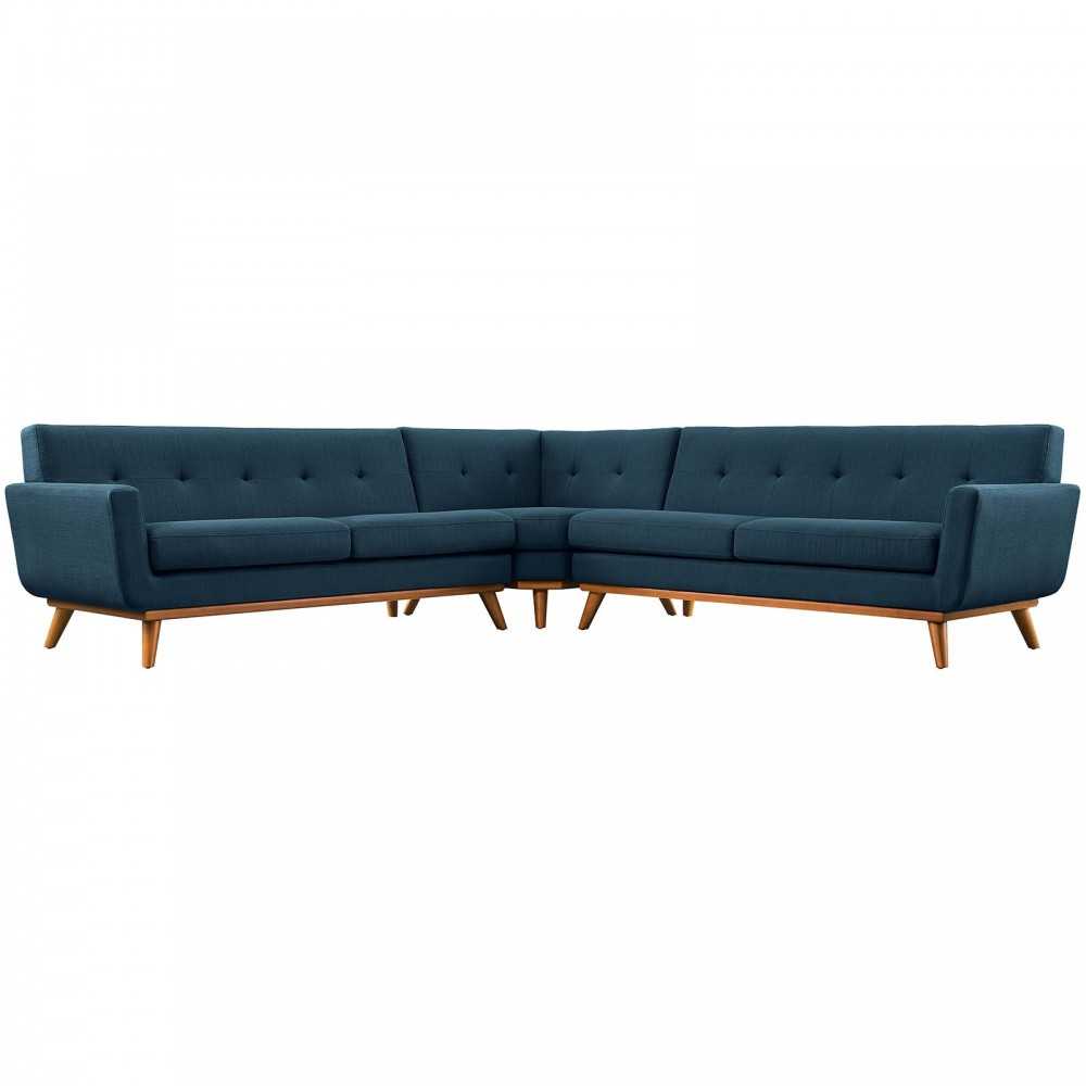 Engage L-Shaped Sectional Sofa, Azure
