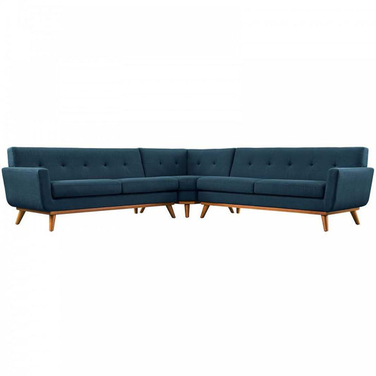 Engage L-Shaped Sectional Sofa, Azure