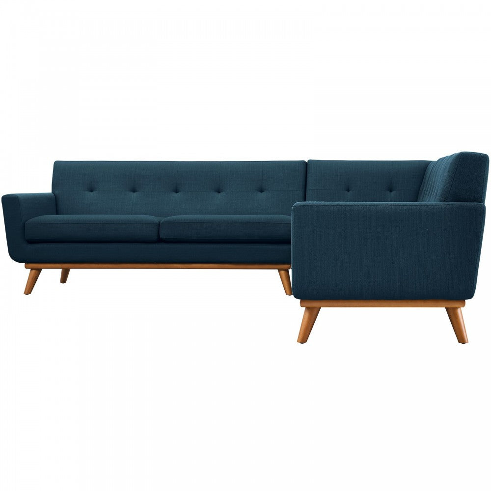Engage L-Shaped Sectional Sofa, Azure