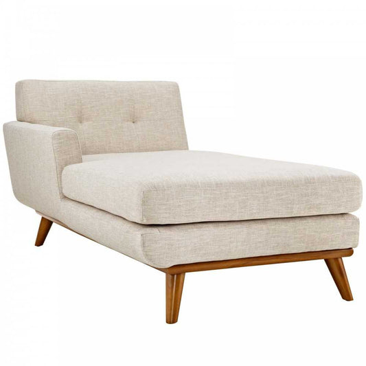 Engage Left-Facing Upholstered Fabric Chaise, Beige