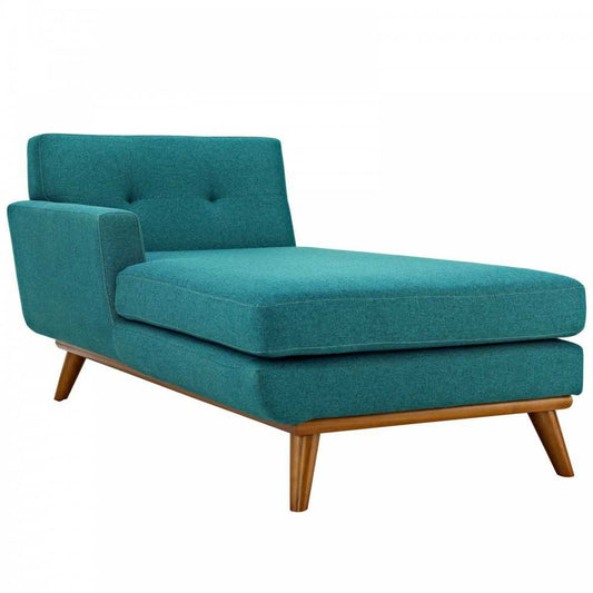 Engage Left-Facing Upholstered Fabric Chaise, Teal