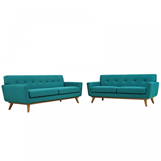 Engage Loveseat and Sofa Set of 2, Teal