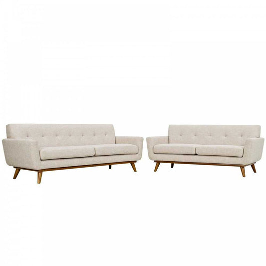 Engage Loveseat and Sofa Set of 2, Beige