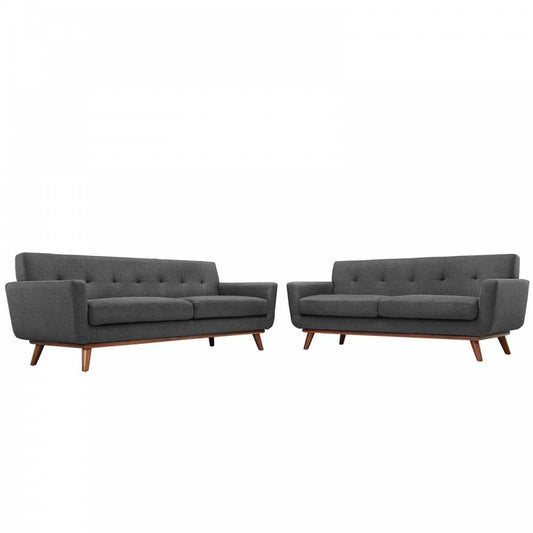 Engage Loveseat and Sofa Set of 2, Gray