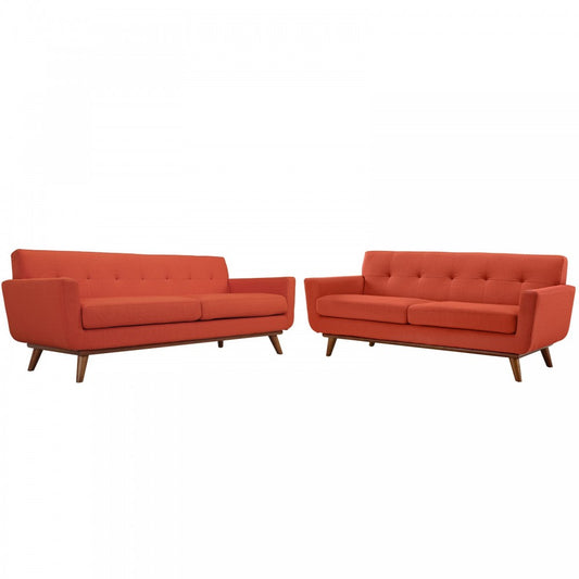 Engage Loveseat and Sofa Set of 2, Atomic Red