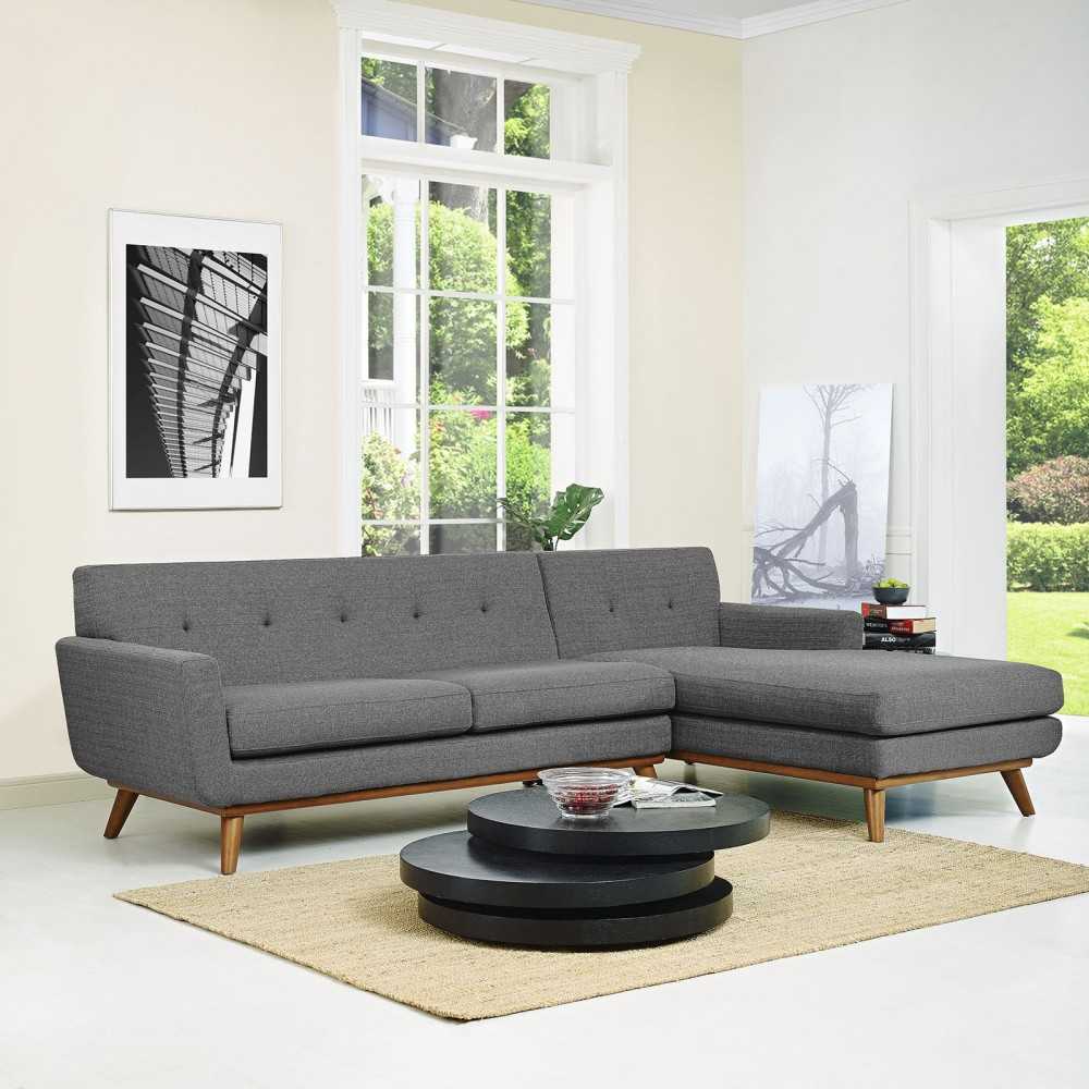 Engage Right-Facing Sectional Sofa, Gray