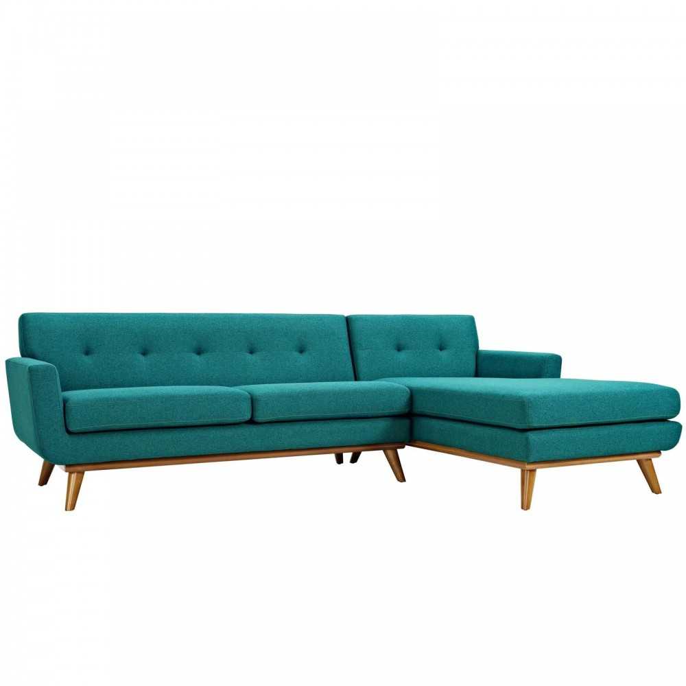 Engage Right-Facing Sectional Sofa, Teal