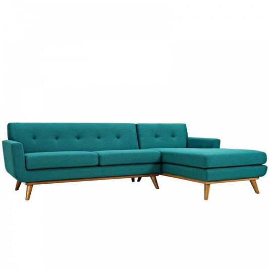 Engage Right-Facing Sectional Sofa, Teal
