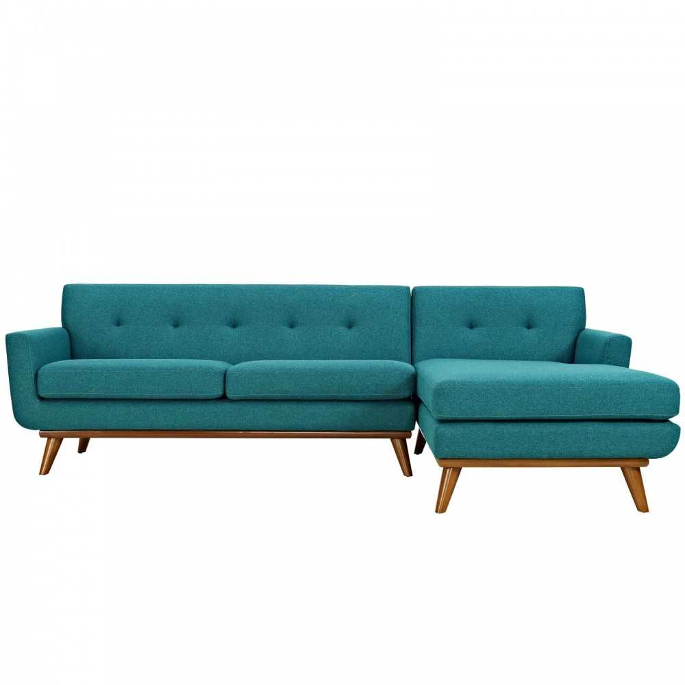 Engage Right-Facing Sectional Sofa, Teal
