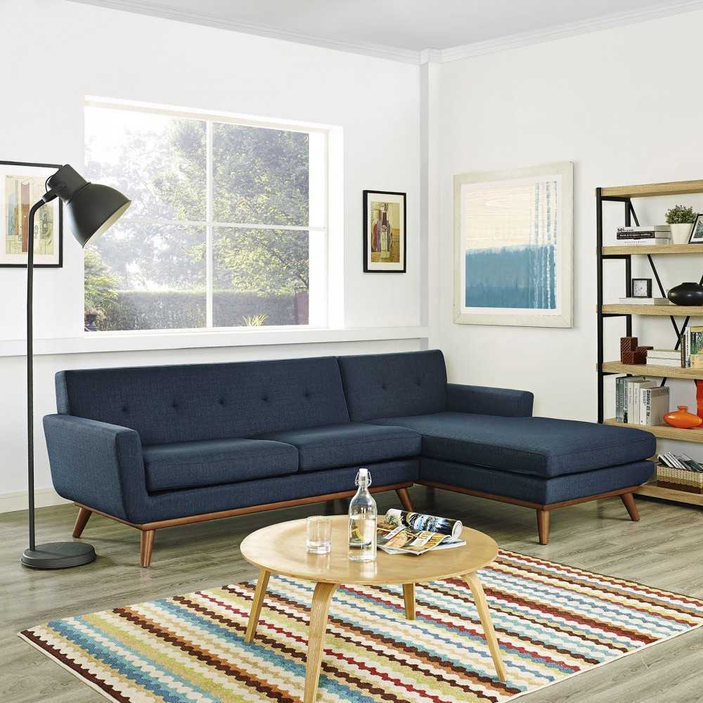 Engage Right-Facing Sectional Sofa, Azure