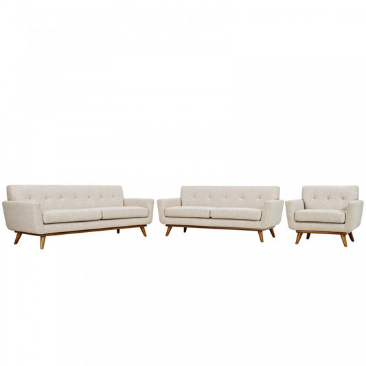 Engage Sofa Loveseat and Armchair Set of 3, Beige