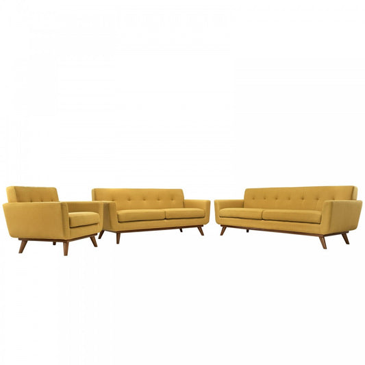 Engage Sofa Loveseat and Armchair Set of 3, Citrus