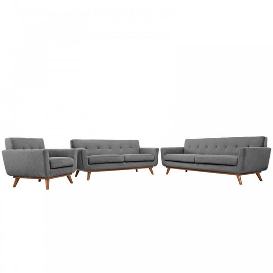 Engage Sofa Loveseat and Armchair Set of 3, Expectation Gray