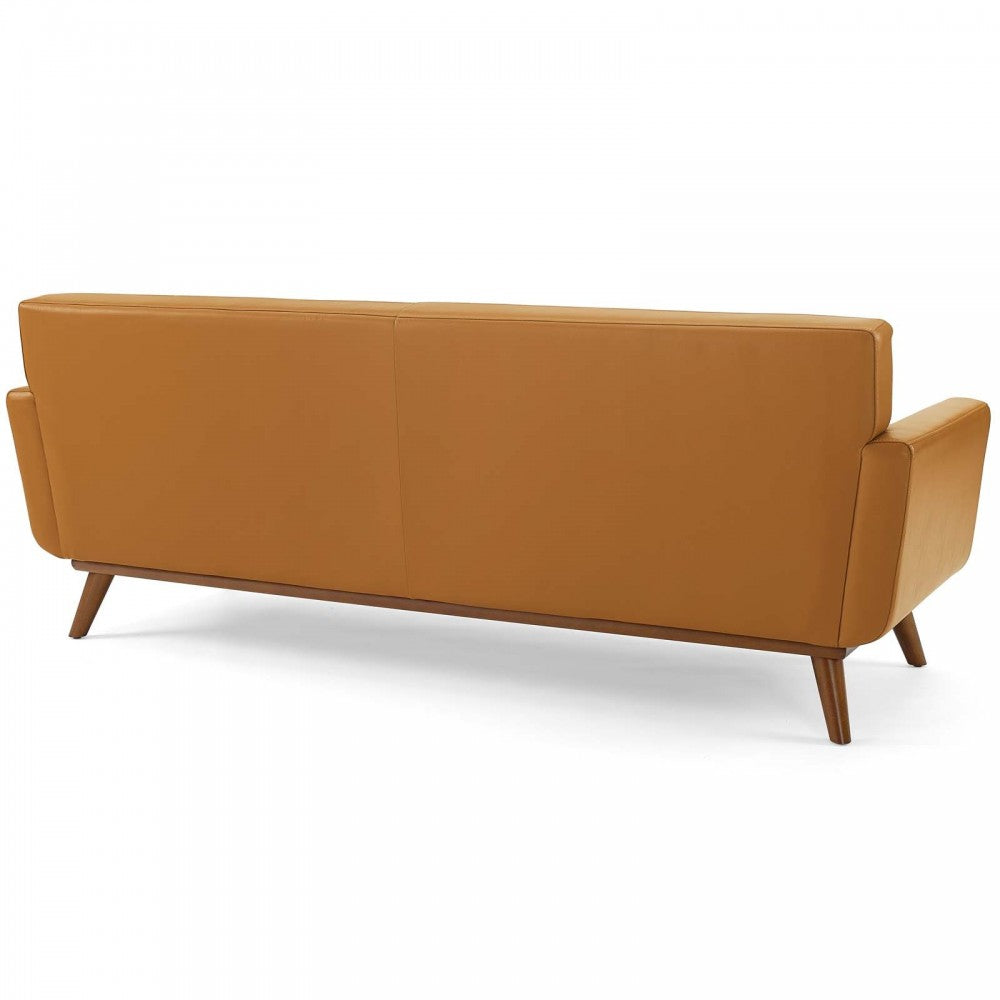 Engage Top-Grain Leather Living Room Lounge Sofa, Tan