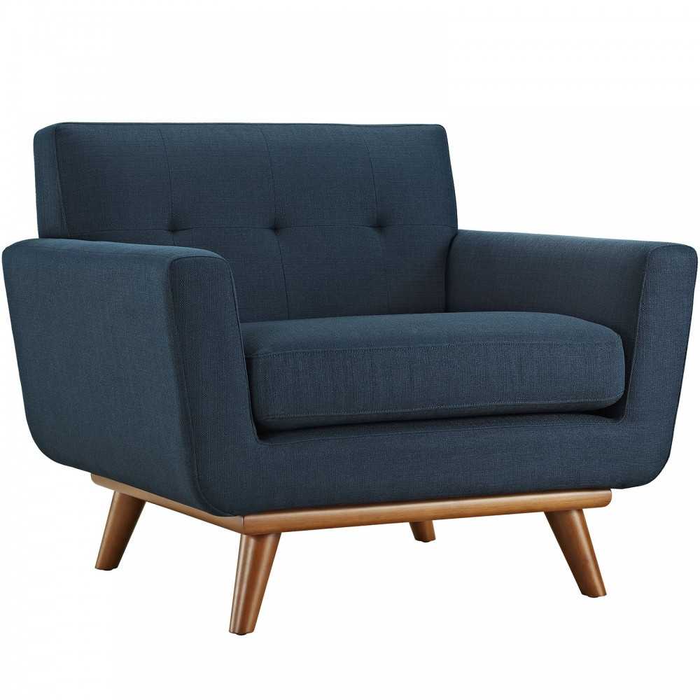 Engage Upholstered Fabric Armchair, Azure
