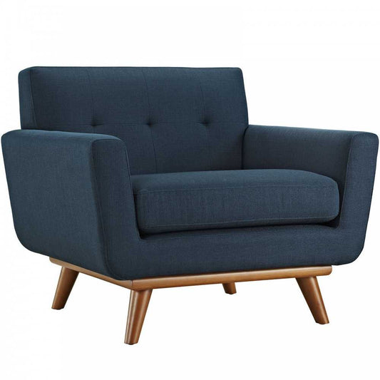 Engage Upholstered Fabric Armchair, Azure